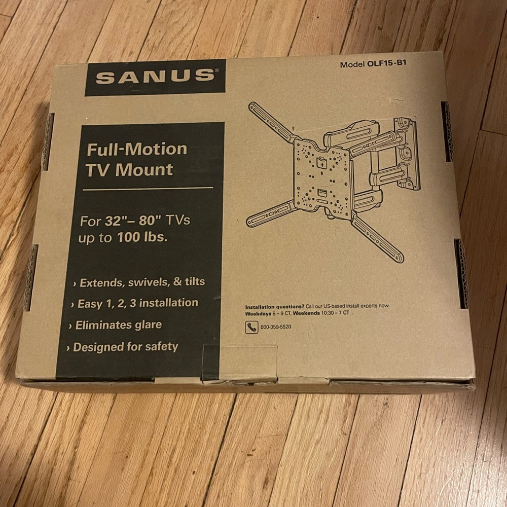 Sanus Full-Motion TV Mount in Black